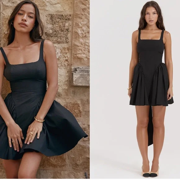House of CB | Dresses | House Of Cb Large Plus Cup Florianne Black Bow Mini  Dress | Poshmark